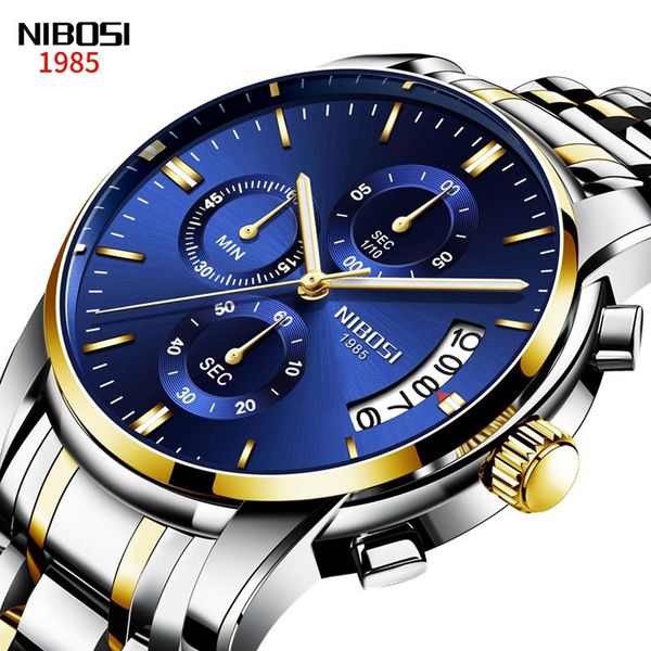 wristwatches nibosi blue gold watch men male date quartz mens watches waterproof sport clock relogio masculino 2353, Slivery;brown
wristwatches nibosi blue gold watch men male date quartz mens watches waterproof sport clock relogio masculino 2353, Slivery;brown