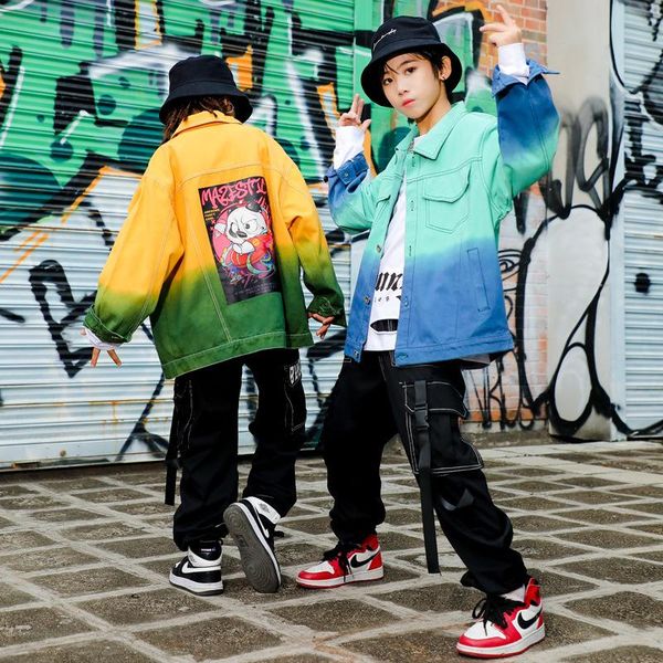 stage wear kid kpop outfit clothing for girl boy oversized gradient shirt jacket streetwear tactical cargo pants hip hop dance costume, Black;red
stage wear kid kpop outfit clothing for girl boy oversized gradient shirt jacket streetwear tactical cargo pants hip hop dance costume, Black;red