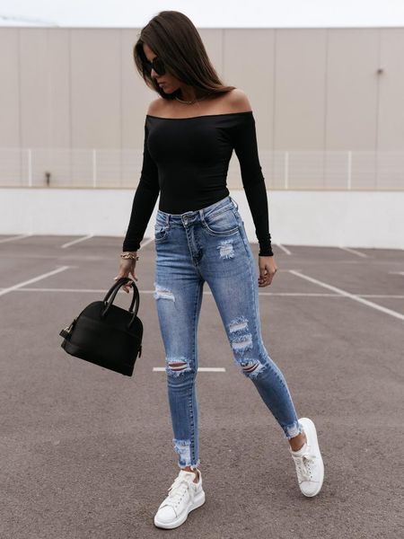 women's jeans street hipsters wash and tear holes in slim-fit denim trousers, women pants, pants high rise jeans,, Blue
women's jeans street hipsters wash and tear holes in slim-fit denim trousers, women pants, pants high rise jeans,, Blue