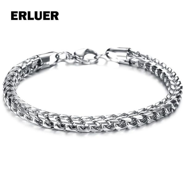 link, chain erluer stainless steel men bracelets silver plated & bangle male jewelry bijoux pulseira masculina for man gifts, Black
link, chain erluer stainless steel men bracelets silver plated & bangle male jewelry bijoux pulseira masculina for man gifts, Black