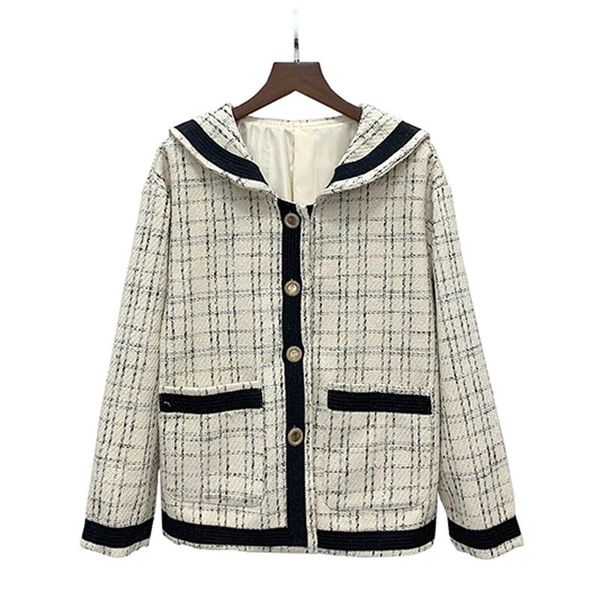 women's jackets perhaps u women beige tweed jacket sailor collar long sleeve vintage button pocket coat c0174, Black;brown
women's jackets perhaps u women beige tweed jacket sailor collar long sleeve vintage button pocket coat c0174, Black;brown