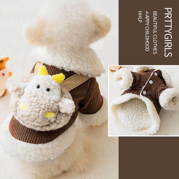dog apparel autumn and winter thickened warm cartoon cotton-padded clothes two-legged corduroy cat small pet
dog apparel autumn and winter thickened warm cartoon cotton-padded clothes two-legged corduroy cat small pet