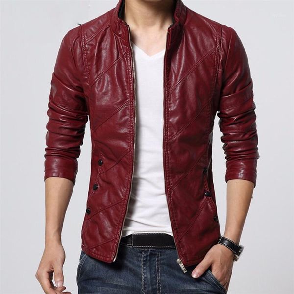 men's jackets nice cool men leather jacket autumn&winter biker motorcycle zipper pu outwear warm coat a#722, Black;brown
men's jackets nice cool men leather jacket autumn&winter biker motorcycle zipper pu outwear warm coat a#722, Black;brown
