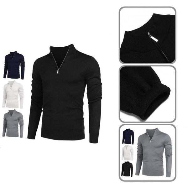 men's sweaters soft terrific warm spring shirt wear resistant men casual for meeting, White;black
men's sweaters soft terrific warm spring shirt wear resistant men casual for meeting, White;black
