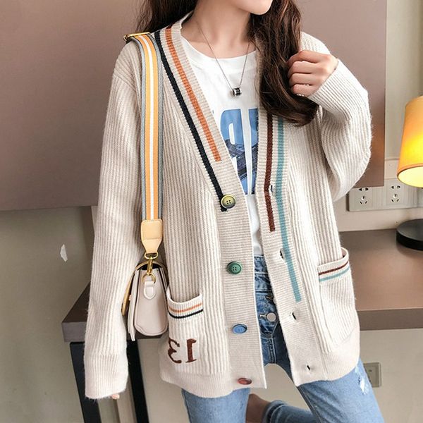 2021 new women's cardigan spring autumn single breasted long sleeve v neck pockets ladies sweet sweater casual knitted wear female gu1k, White;black
2021 new women's cardigan spring autumn single breasted long sleeve v neck pockets ladies sweet sweater casual knitted wear female gu1k, White;black