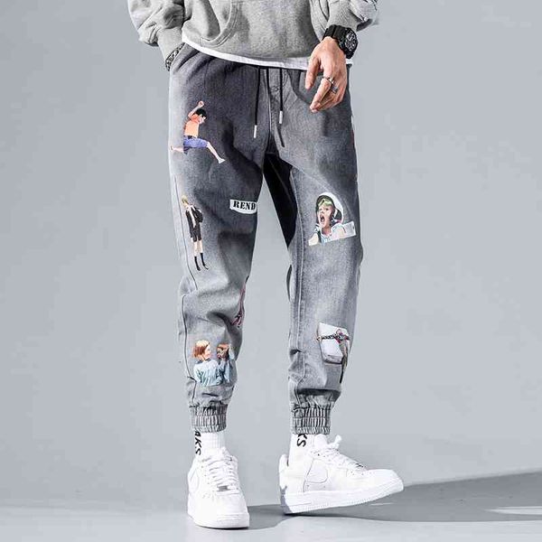men's jeans ly designer fashion men loose fit printed denim cargo pants hombre american streetwear hip hop joggers trousers qbhy, Blue
men's jeans ly designer fashion men loose fit printed denim cargo pants hombre american streetwear hip hop joggers trousers qbhy, Blue