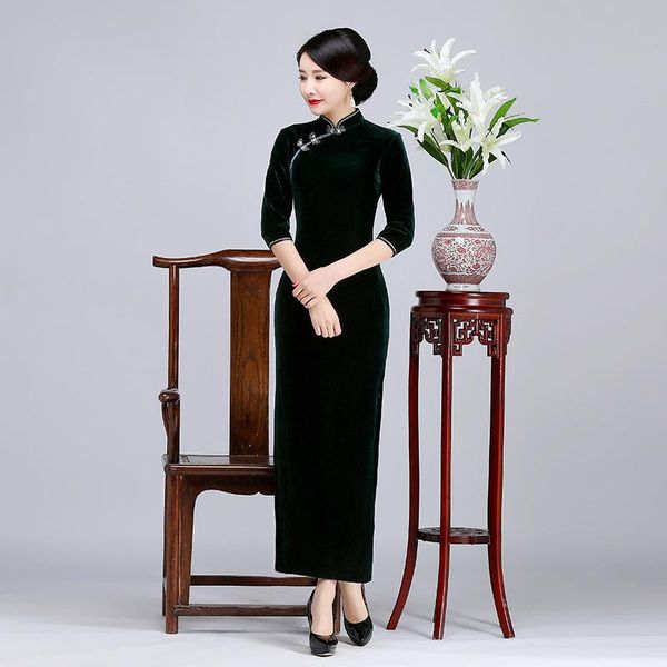 ethnic clothing traditional chinese style evening dress women modern cheongsam dresses oriental velvet silk wedding qipao vestido chino, Red
ethnic clothing traditional chinese style evening dress women modern cheongsam dresses oriental velvet silk wedding qipao vestido chino, Red