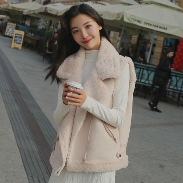 2021 new autumn winter suede pink jackets women vest coat female lamb fur jacket pp230 rf86, Black
2021 new autumn winter suede pink jackets women vest coat female lamb fur jacket pp230 rf86, Black