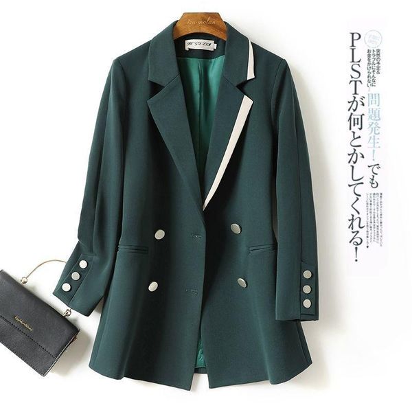 women's suits & blazers female casual suit double-breasted women blazer jacket 2021 spring fashion slim long-sleeved vetement femme, White;black
women's suits & blazers female casual suit double-breasted women blazer jacket 2021 spring fashion slim long-sleeved vetement femme, White;black