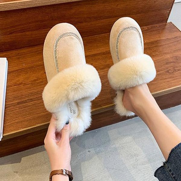 slippers autumn winter ladies plush female fluffy fur indoor outdoor warm cotton women flat mules shoes, Black
slippers autumn winter ladies plush female fluffy fur indoor outdoor warm cotton women flat mules shoes, Black