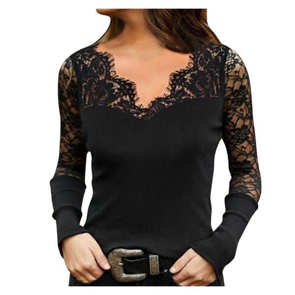 women's t-shirt y2k v-neck lace long sleeve for women spring winter clothes casual solid color black tee shirt office lady top, White
women's t-shirt y2k v-neck lace long sleeve for women spring winter clothes casual solid color black tee shirt office lady top, White