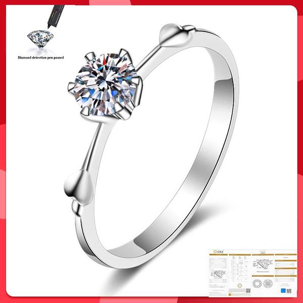 cluster rings 925 sterling silver moissanite ring classic style round cut single row diamond engagement anniversary 0.5 ct, Golden;silver
cluster rings 925 sterling silver moissanite ring classic style round cut single row diamond engagement anniversary 0.5 ct, Golden;silver