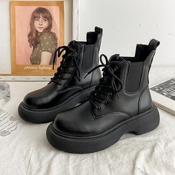 boots round toe brand women's shoes lady boots-women flat heel lace up fashion med 2021 lolita rubber autumn rock pu solid basic, Black
boots round toe brand women's shoes lady boots-women flat heel lace up fashion med 2021 lolita rubber autumn rock pu solid basic, Black