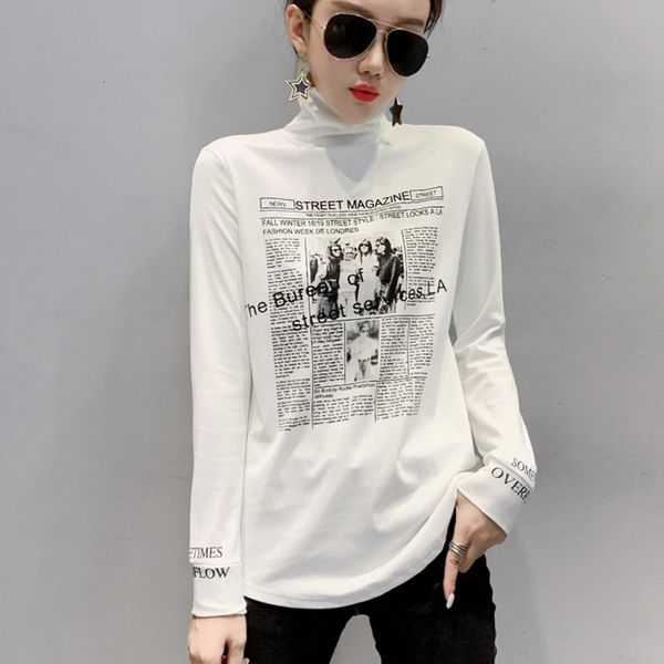 2021 new autumn winter women letter print t-shirt casual long sleeve newspaper graphic bottoming female warm fleece t07839b ikom, White
2021 new autumn winter women letter print t-shirt casual long sleeve newspaper graphic bottoming female warm fleece t07839b ikom, White