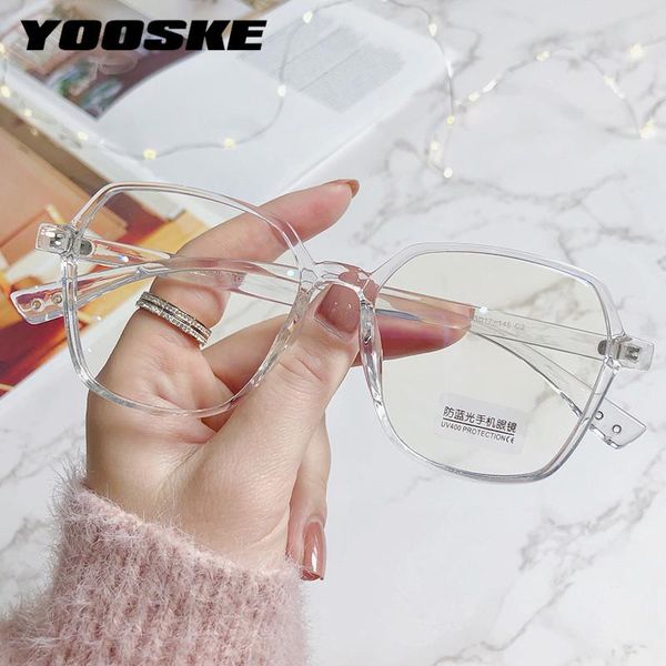 fashion sunglasses frames yooske anti blue light glasses frame women men irregular transparent eyewear student computer prescription spectas, Black 
fashion sunglasses frames yooske anti blue light glasses frame women men irregular transparent eyewear student computer prescription spectas, Black