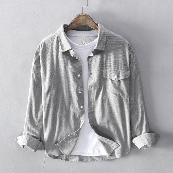 2021 new autumn long sleeve brand casual gray mens fashion shirts solid male shirt for men camisa chemise l15h, White
2021 new autumn long sleeve brand casual gray mens fashion shirts solid male shirt for men camisa chemise l15h, White