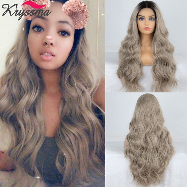 lx brand ombre gray lace front synthetic wigs long wavy wig for women cosplay wigs mixed gray 2021 new fashion party cosplay wigfactory dire, Black 
lx brand ombre gray lace front synthetic wigs long wavy wig for women cosplay wigs mixed gray 2021 new fashion party cosplay wigfactory dire, Black