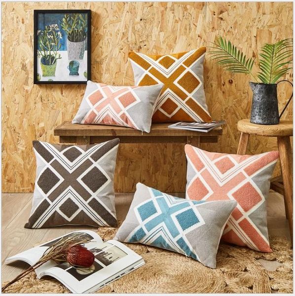 cushion/decorative pillow cotton canvas embroidered cushion covergrey blue pink geometric square embroidery cover 45x45cm/30x50cm sham
cushion/decorative pillow cotton canvas embroidered cushion covergrey blue pink geometric square embroidery cover 45x45cm/30x50cm sham