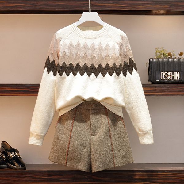 women winter elegant sweatshirt woolen sweater and short wool pants three pieces office clothes set 6b9k, Gray
women winter elegant sweatshirt woolen sweater and short wool pants three pieces office clothes set 6b9k, Gray