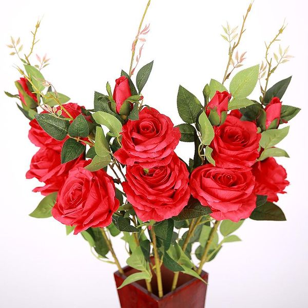 5pcs fake artificial 3 heads flower bouquet silk roses branches for homes table party wedding christmas decorations gifts
5pcs fake artificial 3 heads flower bouquet silk roses branches for homes table party wedding christmas decorations gifts