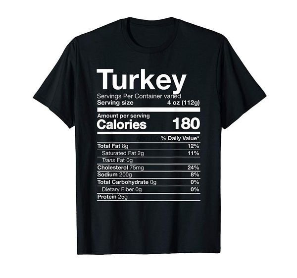 men's t-shirts turkey nutrition funny thanksgiving food costume dark t-shirt, White;black
men's t-shirts turkey nutrition funny thanksgiving food costume dark t-shirt, White;black