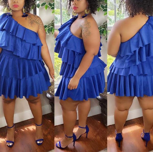 casual dresses 4xl 5xl plus size african women dress for 2021 summer style one shoulder ruffles mini length club clothes, Black;gray
casual dresses 4xl 5xl plus size african women dress for 2021 summer style one shoulder ruffles mini length club clothes, Black;gray