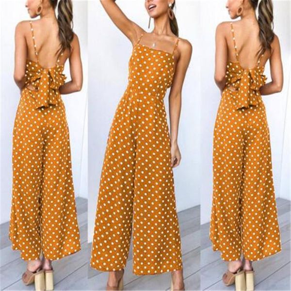 women's jumpsuits & rompers women summer bandage bow tie polka dot jumpsuit spaghetti strap long playsuit loose casual party overalls b, Black;white
women's jumpsuits & rompers women summer bandage bow tie polka dot jumpsuit spaghetti strap long playsuit loose casual party overalls b, Black;white
