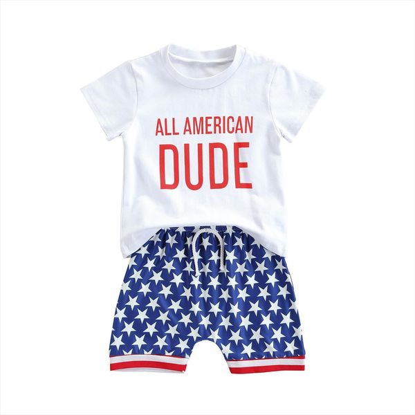 independence day 0 4y boys clothes sets 2pcs letter printed short sleeve t shirts star print shorts, White
independence day 0 4y boys clothes sets 2pcs letter printed short sleeve t shirts star print shorts, White
