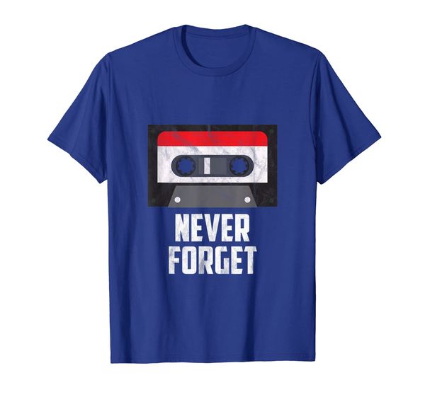 never forget cassette tape t-shirt - funny 80's vintage tee, White;black 
never forget cassette tape t-shirt - funny 80's vintage tee, White;black