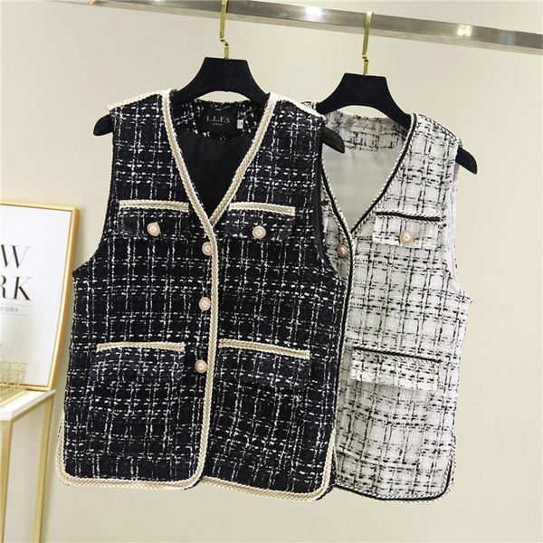 large size women's clothing autumn winter sister style flower lattice small fragrance temperament vest, White
large size women's clothing autumn winter sister style flower lattice small fragrance temperament vest, White
