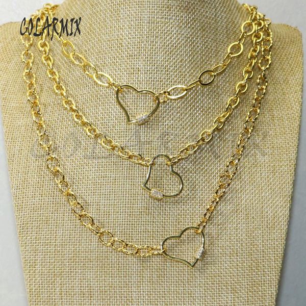 pendant necklaces 3pcs metal heart clasp gold buckle necklace color jewelry chain handmade jewerly 50592, Silver
pendant necklaces 3pcs metal heart clasp gold buckle necklace color jewelry chain handmade jewerly 50592, Silver