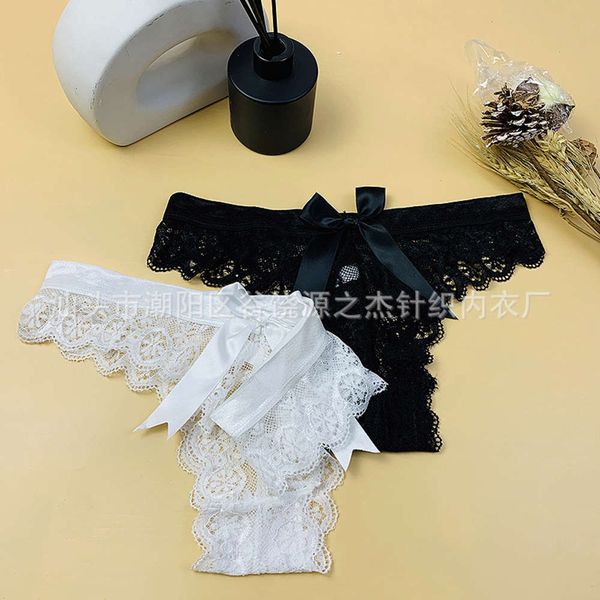 lace thong women's hollowed out transparent fun briefs fashion girl's t-pants, Black;white
lace thong women's hollowed out transparent fun briefs fashion girl's t-pants, Black;white