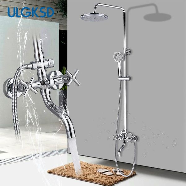 ulgksd chrome bathtub faucets dual handle bathroom faucet mixer tap wall mounted hand held shower head kit shower faucet sets
ulgksd chrome bathtub faucets dual handle bathroom faucet mixer tap wall mounted hand held shower head kit shower faucet sets