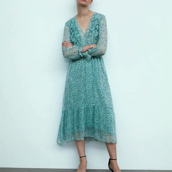 2021 new ruffled printed women v-neck long sleeve a-line party dresses fall office lady midi dress female vestidos u0xy, Black;gray
2021 new ruffled printed women v-neck long sleeve a-line party dresses fall office lady midi dress female vestidos u0xy, Black;gray