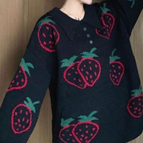 women's sweaters strawberry boot female sweater fall fluffy elementary school fabric feminine large clothes fx60, White;black
women's sweaters strawberry boot female sweater fall fluffy elementary school fabric feminine large clothes fx60, White;black