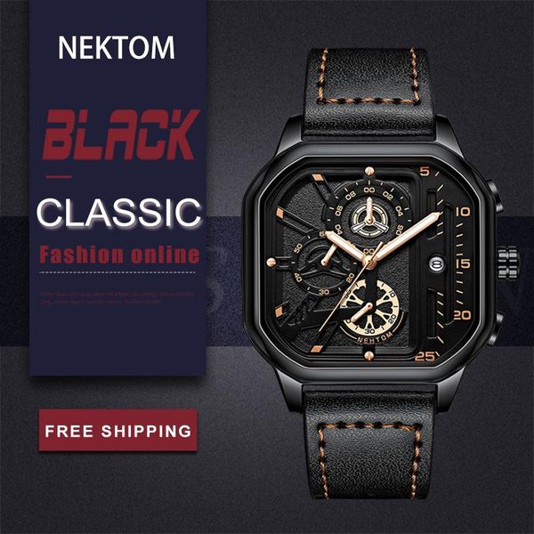wristwatches nektom 2021 watches square sport mens waterproof full leather quartz gold clock man luminous wristwatch, Slivery;brown
wristwatches nektom 2021 watches square sport mens waterproof full leather quartz gold clock man luminous wristwatch, Slivery;brown