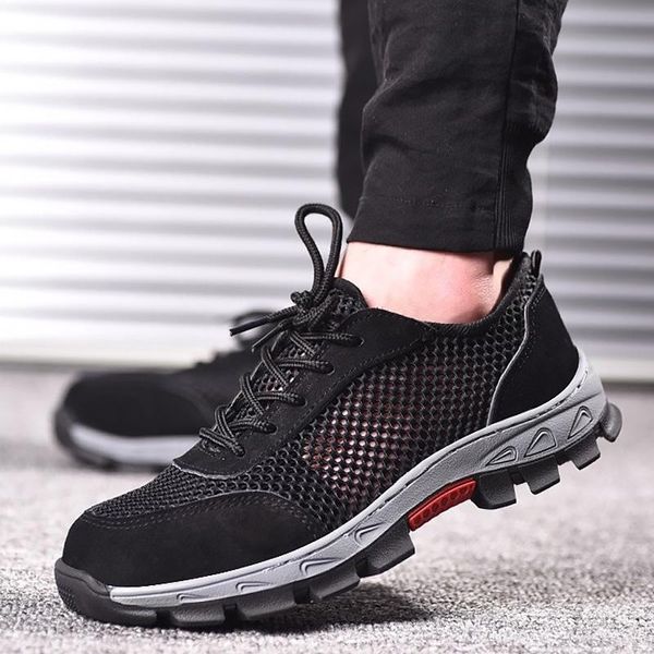 boots big size men's leisure breathable steel toe cap working safety shoes summer worker shoe tooling security protect footwear, Black
boots big size men's leisure breathable steel toe cap working safety shoes summer worker shoe tooling security protect footwear, Black