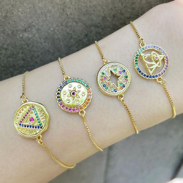charm bracelets flola gold chain evil eye for women copper zircon multicolor stone round bracelet jewelry 2021 brtd46, Golden;silver
charm bracelets flola gold chain evil eye for women copper zircon multicolor stone round bracelet jewelry 2021 brtd46, Golden;silver
