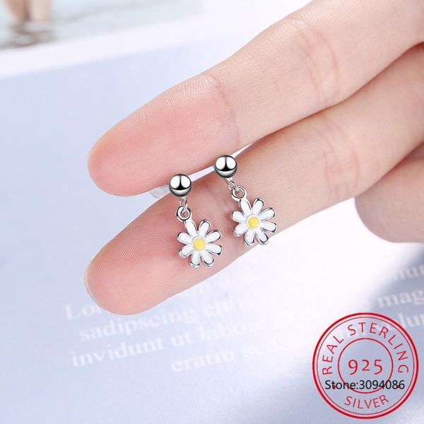 stud real 925 sterling silver white enamel daisy sun flower earrings for women girls gift fashion sterling-silver-jewelry, Golden;silver
stud real 925 sterling silver white enamel daisy sun flower earrings for women girls gift fashion sterling-silver-jewelry, Golden;silver