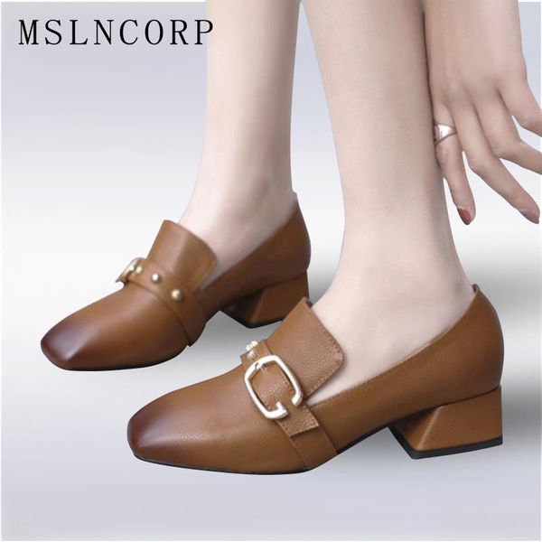dress shoes size 34-43 spring autumn genuine leather women square toe low heeled buckle casual slip on zapatos mujer loafers, Black
dress shoes size 34-43 spring autumn genuine leather women square toe low heeled buckle casual slip on zapatos mujer loafers, Black