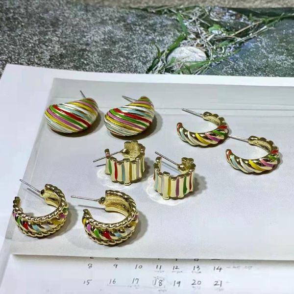 stud handmade alloy earrings enamel simple geometry rainbow 2pcs/lot for women bulk items wholesale lots nickel, Golden;silver
stud handmade alloy earrings enamel simple geometry rainbow 2pcs/lot for women bulk items wholesale lots nickel, Golden;silver