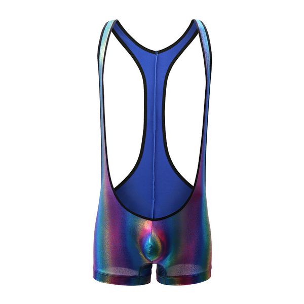 Mens Jumpsuit Wrestling Singlet Undershirts Rainbow Shiny Sexy Gay Bodybuilding Clubwear Jumpsuit Suspender Bodysuits Shorts
Mens Jumpsuit Wrestling Singlet Undershirts Rainbow Shiny Sexy Gay Bodybuilding Clubwear Jumpsuit Suspender Bodysuits Shorts