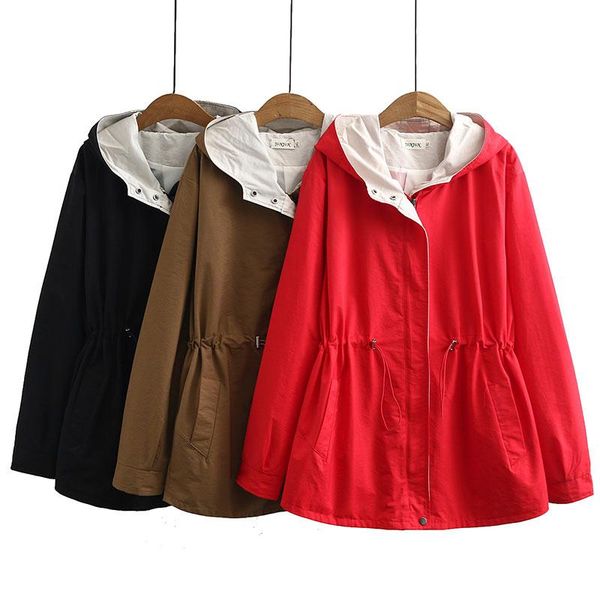 women's trench coats 2021 spring autumn plus size hoodie jacket for women oversize windbreaker loose clothes belt pocket zipper outwear, Tan;black
women's trench coats 2021 spring autumn plus size hoodie jacket for women oversize windbreaker loose clothes belt pocket zipper outwear, Tan;black