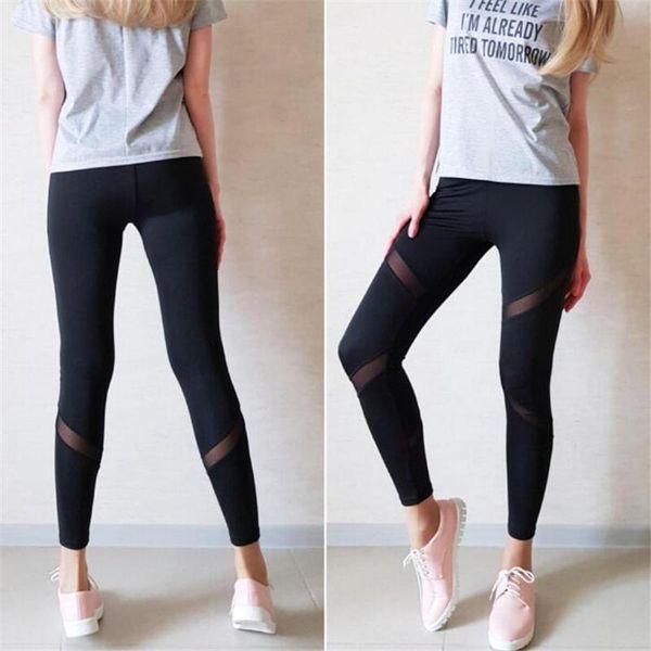women's leggings women fitness gothic insert mesh design trousers pants capris sportswear, Black
women's leggings women fitness gothic insert mesh design trousers pants capris sportswear, Black
