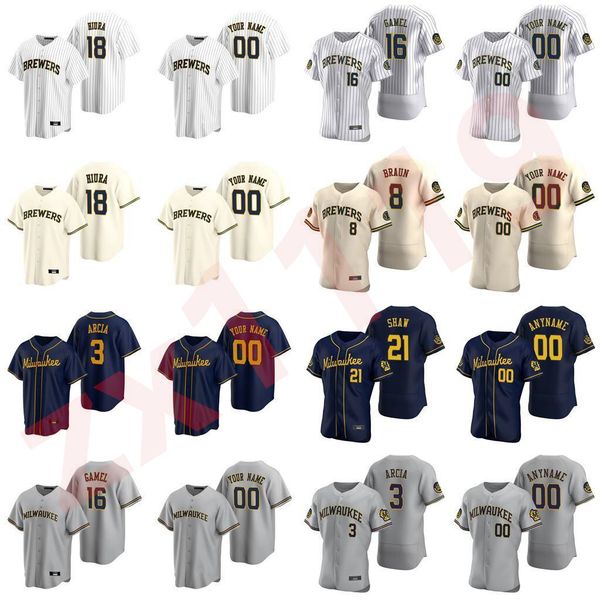 22 christian yelich brewers jersey 19 robin yount 53 brandon woodruff 12 justin smoak 7 eric sogard keston hiura lorenzo custom jerseys, Blue;black 
22 christian yelich brewers jersey 19 robin yount 53 brandon woodruff 12 justin smoak 7 eric sogard keston hiura lorenzo custom jerseys, Blue;black