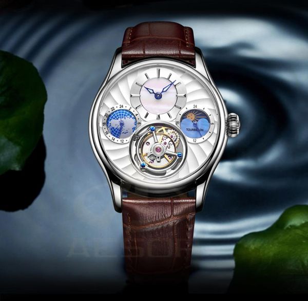 wristwatches aesop flying tourbillon men's mechanical watch rotary skeleton watches for men male waterproof clocks montre homme luxe, Slivery;brown
wristwatches aesop flying tourbillon men's mechanical watch rotary skeleton watches for men male waterproof clocks montre homme luxe, Slivery;brown