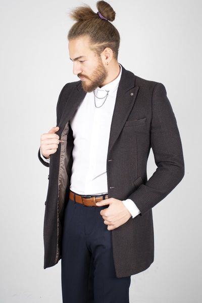 Coffee Men 's Luxury Sports Stamp Overcoat Knit Pattern Tight-fitting Mould Hot Autumn Winter Italian Style Long Coat Nhzj, Black;brown
Coffee Men 's Luxury Sports Stamp Overcoat Knit Pattern Tight-fitting Mould Hot Autumn Winter Italian Style Long Coat Nhzj, Black;brown