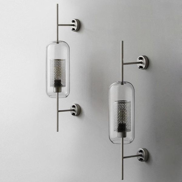 modern clear glass shade scones wall lamps for bedroom bedsides restaurant study hanging lights loft retro iron net fixture
modern clear glass shade scones wall lamps for bedroom bedsides restaurant study hanging lights loft retro iron net fixture