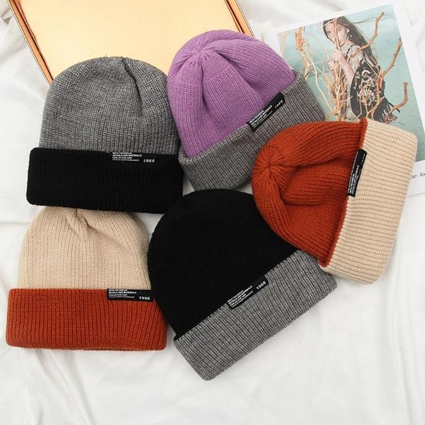 berets creative double-sided knit hat woolen warm color matching beanie earprotect cold winter for men women, Blue;gray
berets creative double-sided knit hat woolen warm color matching beanie earprotect cold winter for men women, Blue;gray