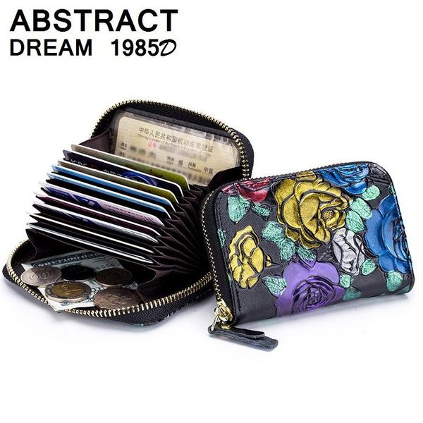 card holders 2021 korean woman floral wallet real leather purse fashion ladies & id women's zipped casual, Brown;gray
card holders 2021 korean woman floral wallet real leather purse fashion ladies & id women's zipped casual, Brown;gray